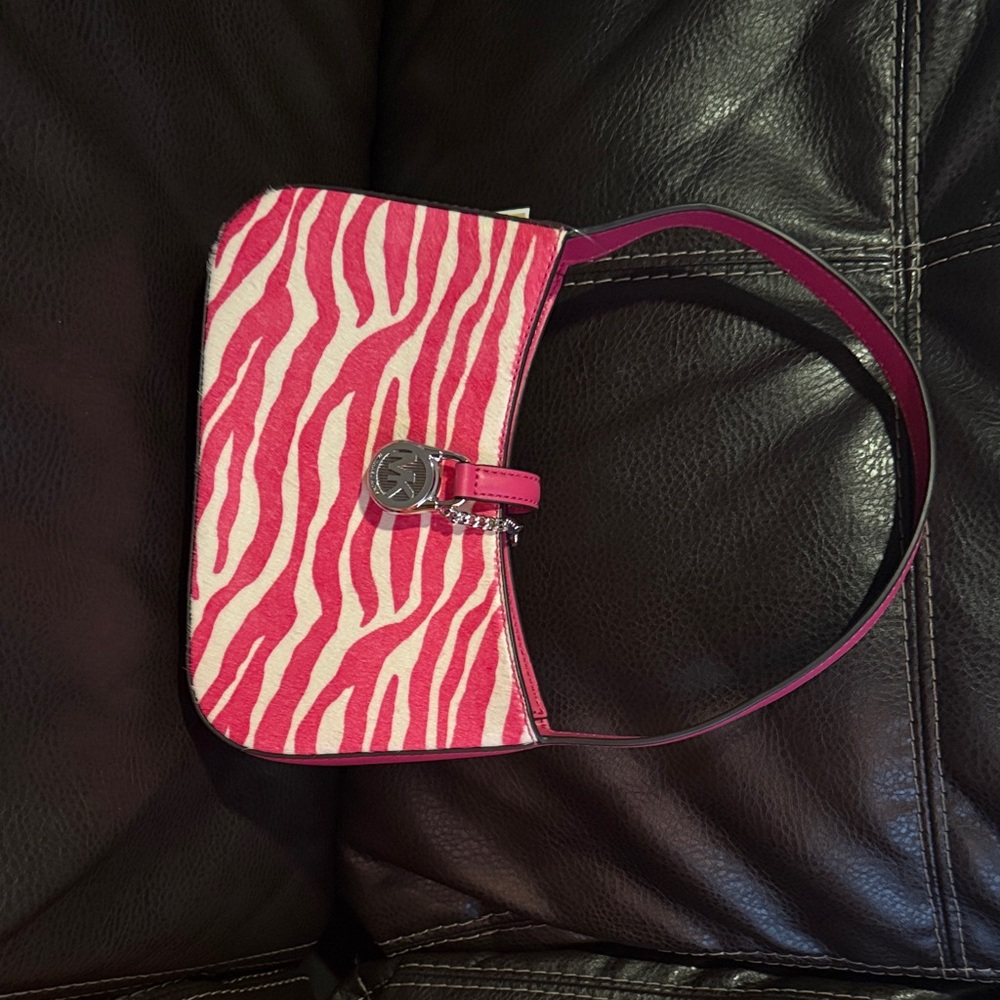 Michael Kors Pink Zebra Shoulder Bag